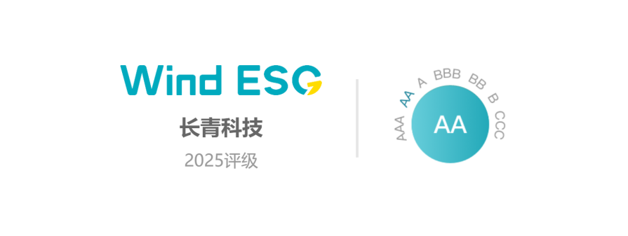 祝賀長(zhǎng)青科技榮獲“上市公司W(wǎng)ind ESG AA”評(píng)級(jí)！